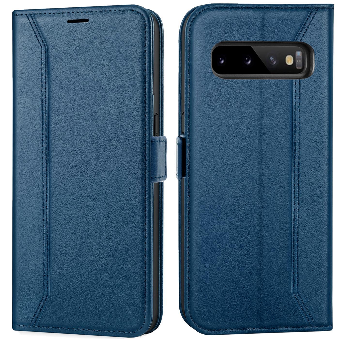 Etui na telefon komórkowy Samsung Galaxy S10 składane etui z klapką, niebieskie