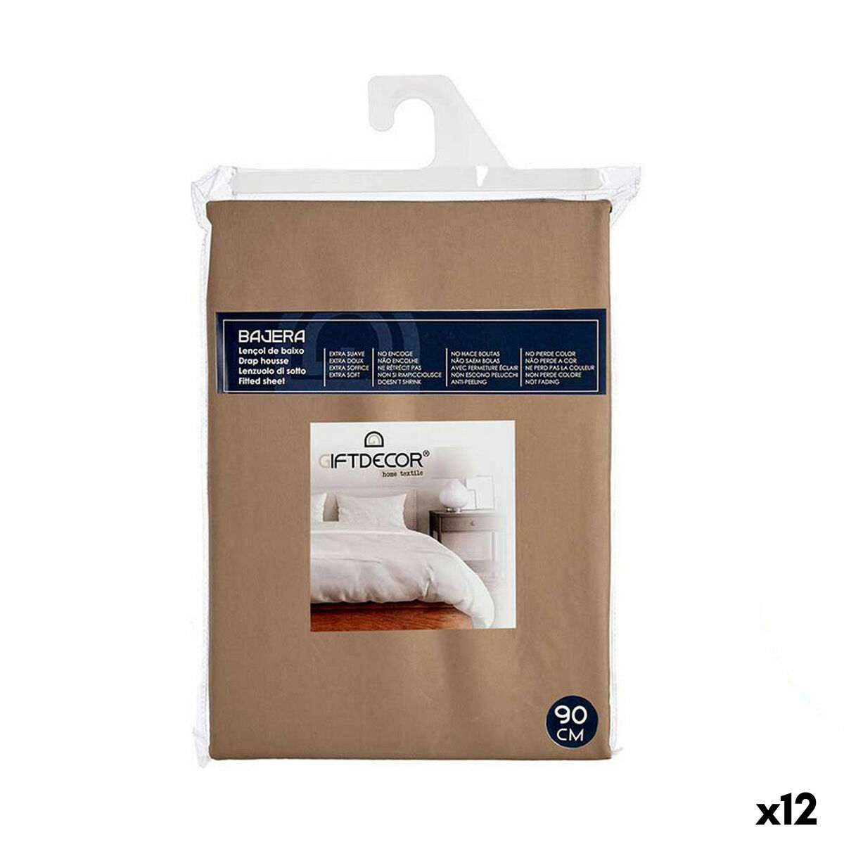Prześcieradło 90 cm brązowe (12 sztuk)