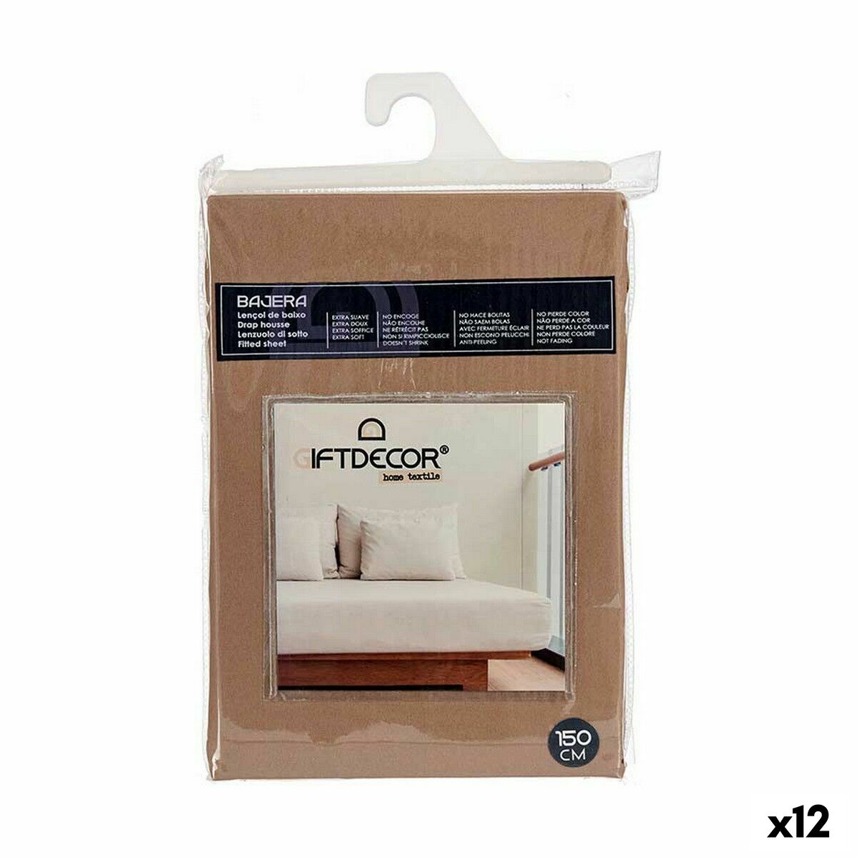 Prześcieradło 150 cm brązowe (12 sztuk)