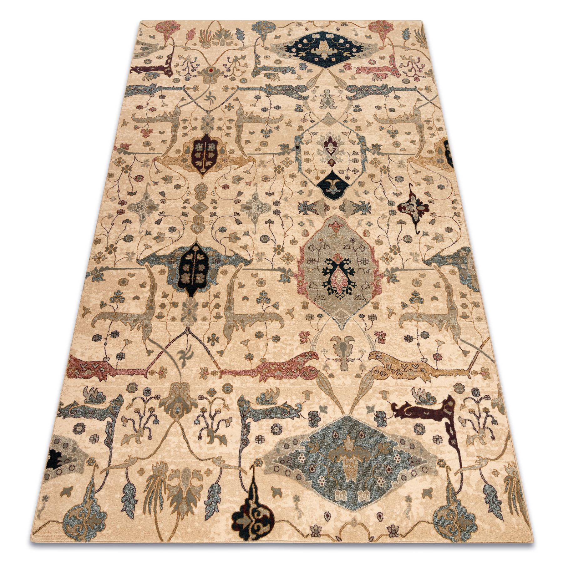 Dywan wełniany POLONIA Persej orientalny krem beżowy 170x235 cm