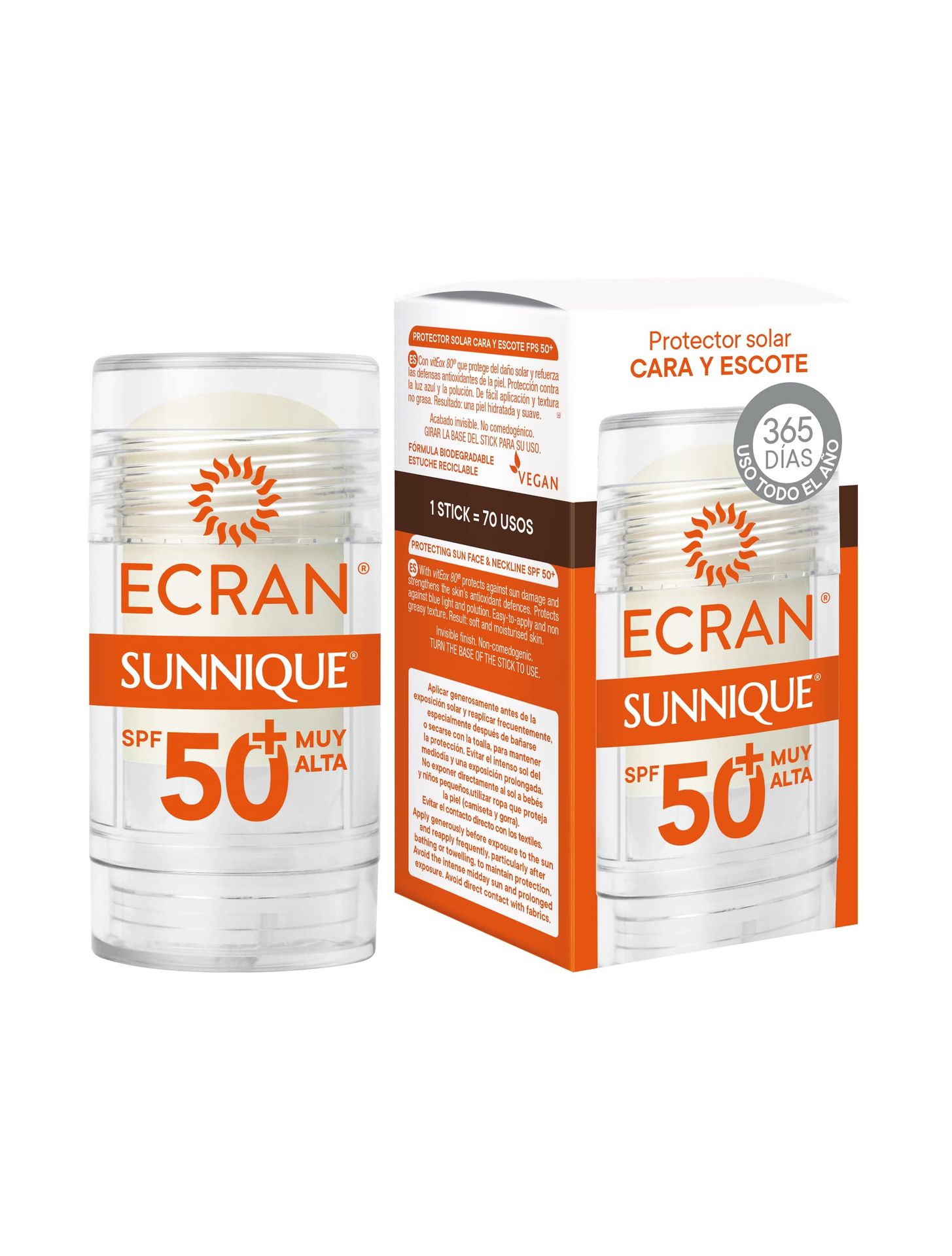 Ecran Sunnique Face And Neckline Spf50+ Stick 30 ml