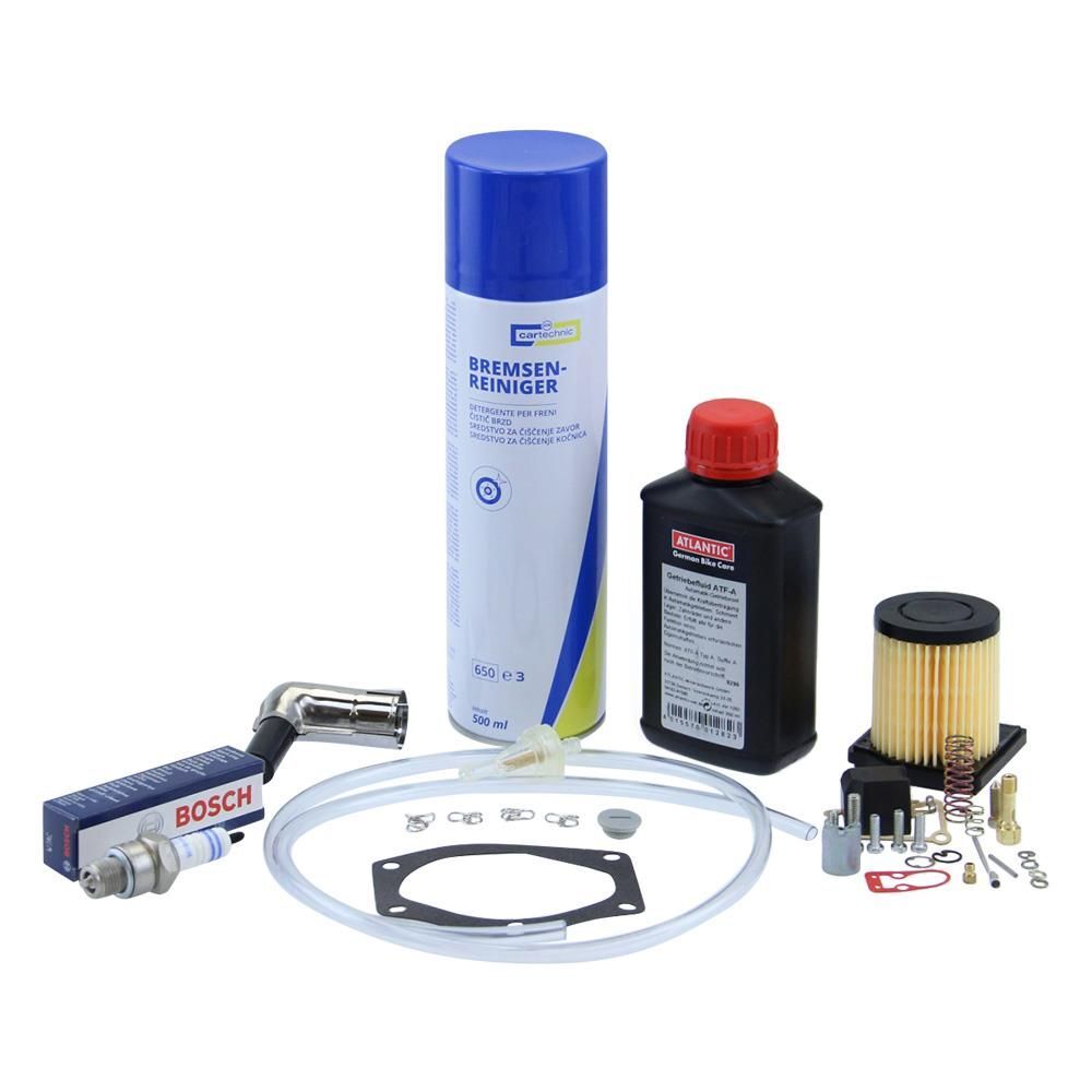 Zestaw inspekcyjny Hercules Prima 2 4 uszczelka filtra powietrza 22mm świeca zapłonowa Bosch W7AC zestaw uszczelek gaźnika Sachs 504/1 505/1
