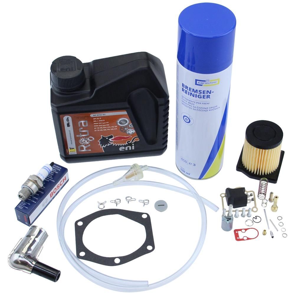 Zestaw inspekcyjny Hercules Prima 3 5 uszczelka filtr powietrza 22mm świeca zapłonowa Bosch W7AC zestaw uszczelek gaźnika Sachs 505 2-biegowa