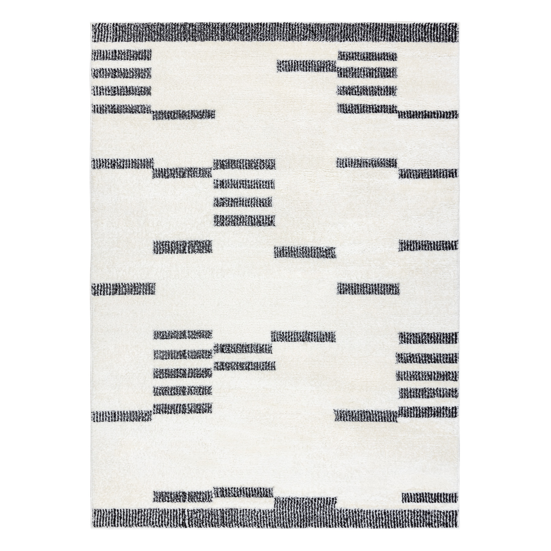 Dywan MODE 8511 geometryczny krem / czarny beżowy 160x220 cm