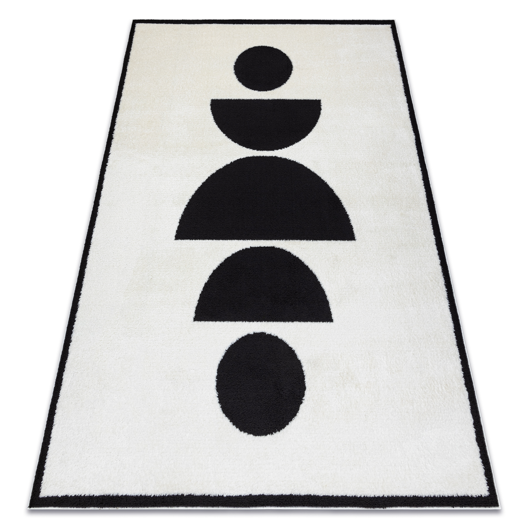 Dywan MODE 8598 geometryczny krem / czarny 160x220 cm