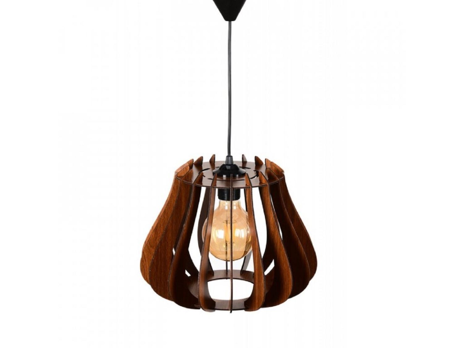 Luxel Avize Lal AV18 lampa wisząca lampa sufitowa E27 lampa wewnętrzna lampa sufitowa lampa wisząca orzech włoski