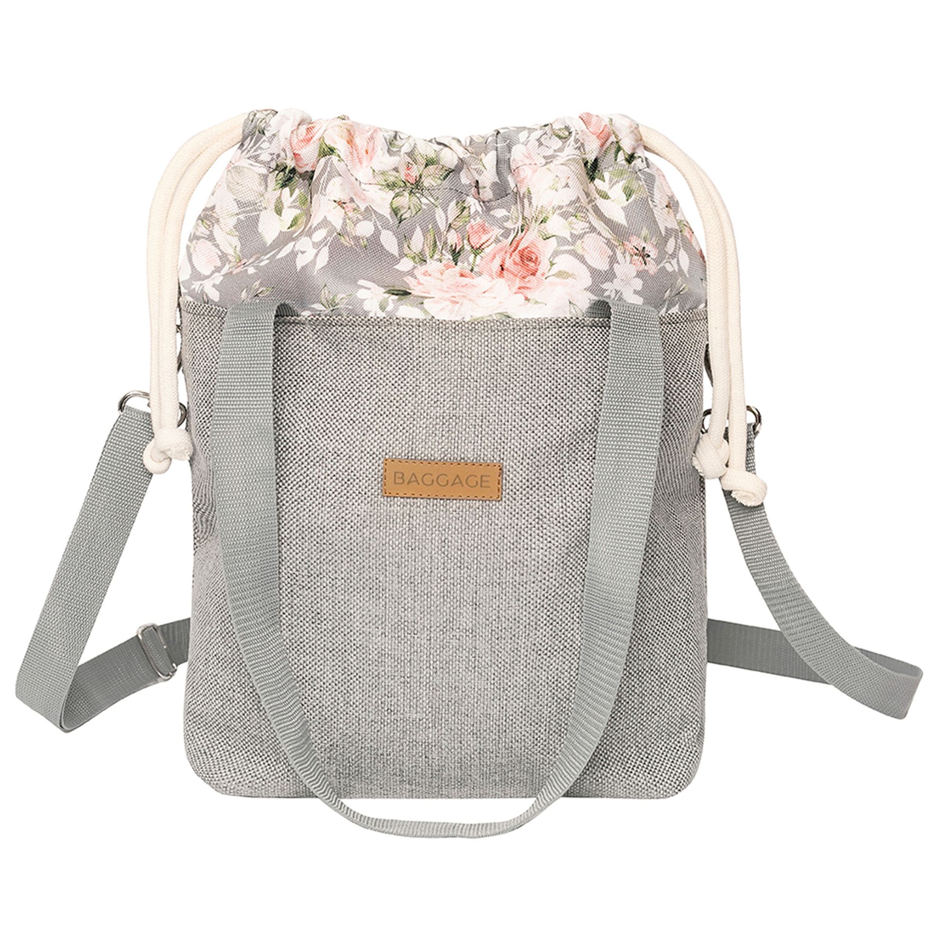 Torebki Torebka Torebka Damska Torebka A5 - Torebka na ramię Torebka Shopper Torebka Torebka materiałowa Torebka wewnętrzna Torebka na zakupy Torebka w kwiaty Szara