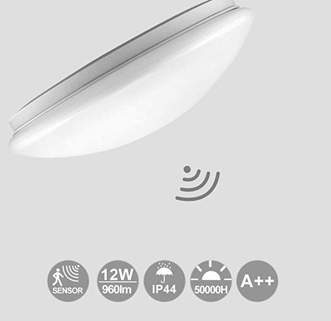 SWANEW Lampa sufitowa LED Lampa sufitowa Pokój dzienny Lampa łazienkowa Pokój dzienny 18W Neutralna biel