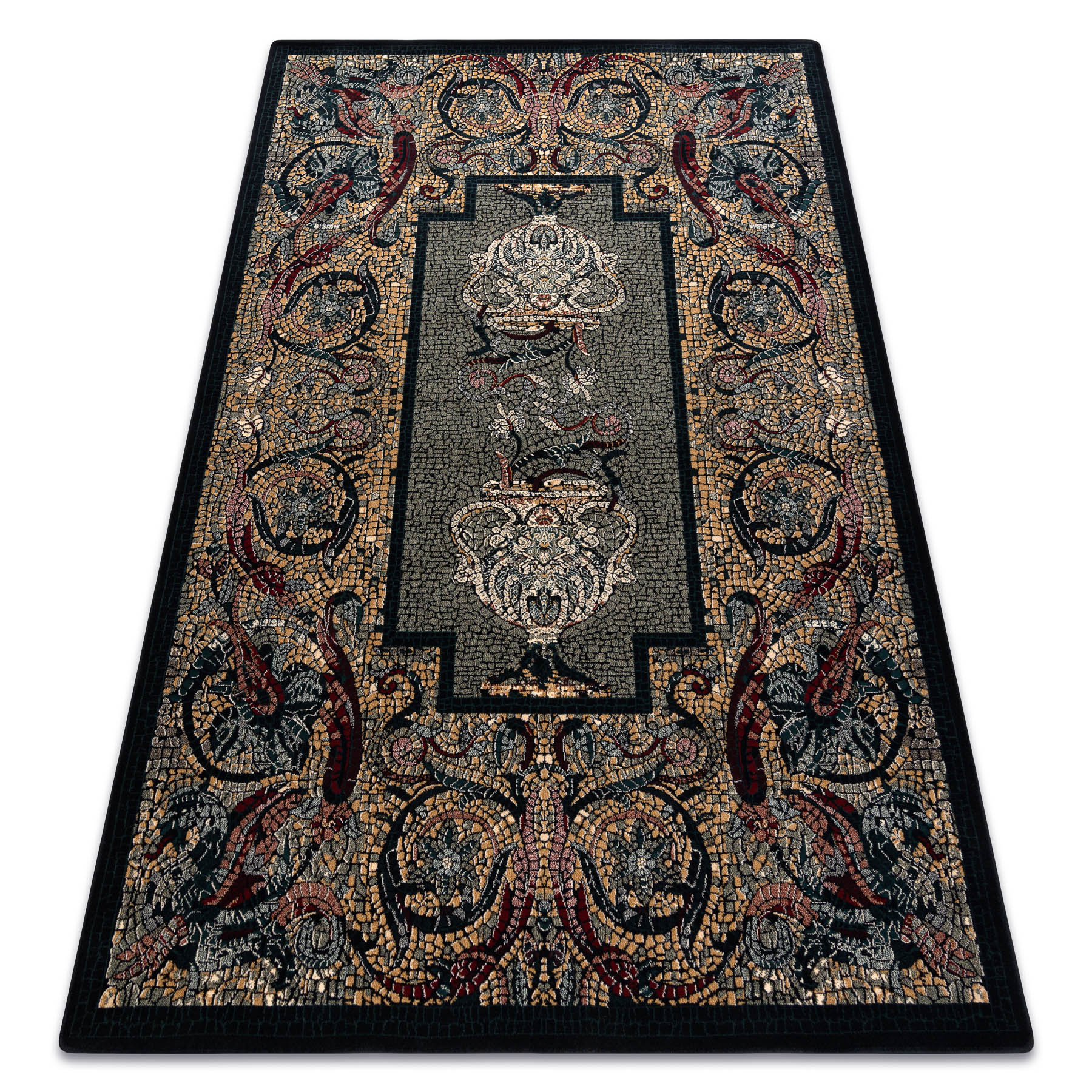 Dywan wełniany POLONIA Mozaika orientalny granat niebieski 235x350 cm