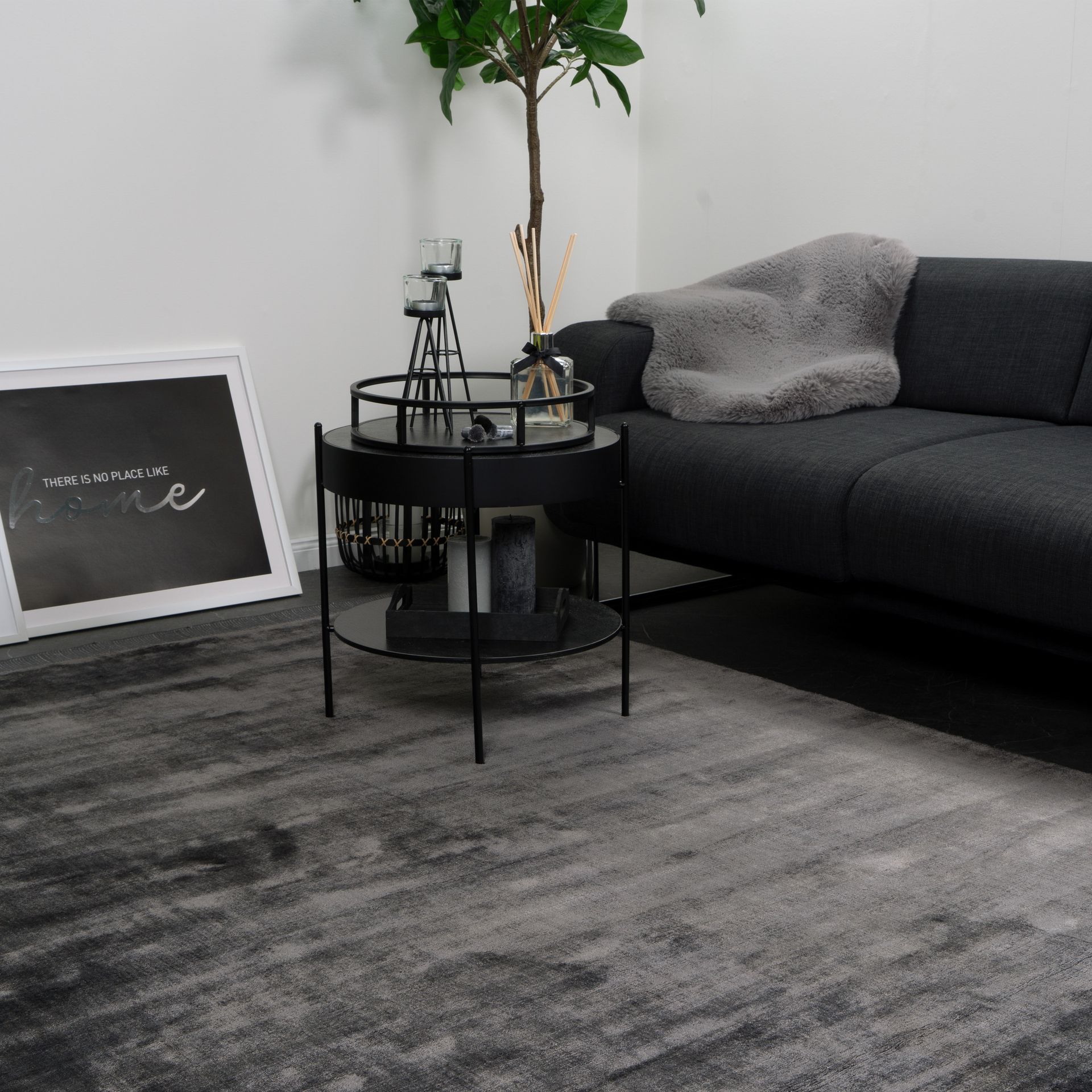 CONSILIO CONCEPT 160 x 230 Dywan salon antracyt bambus luksusowy wiskoza jedwab połysk nowoczesny miękki luksusowy miękki