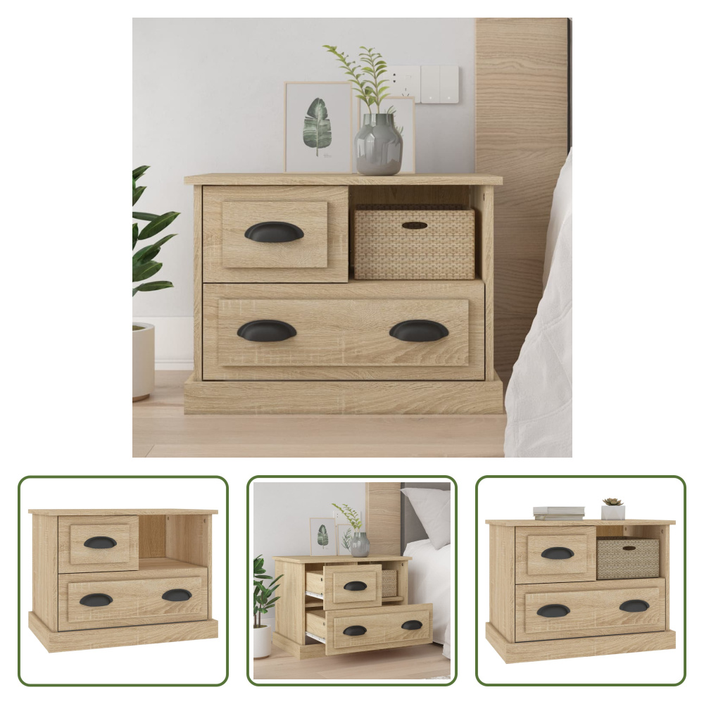 Szafka nocna The Living Store dąb sonoma 60x39x45 cm