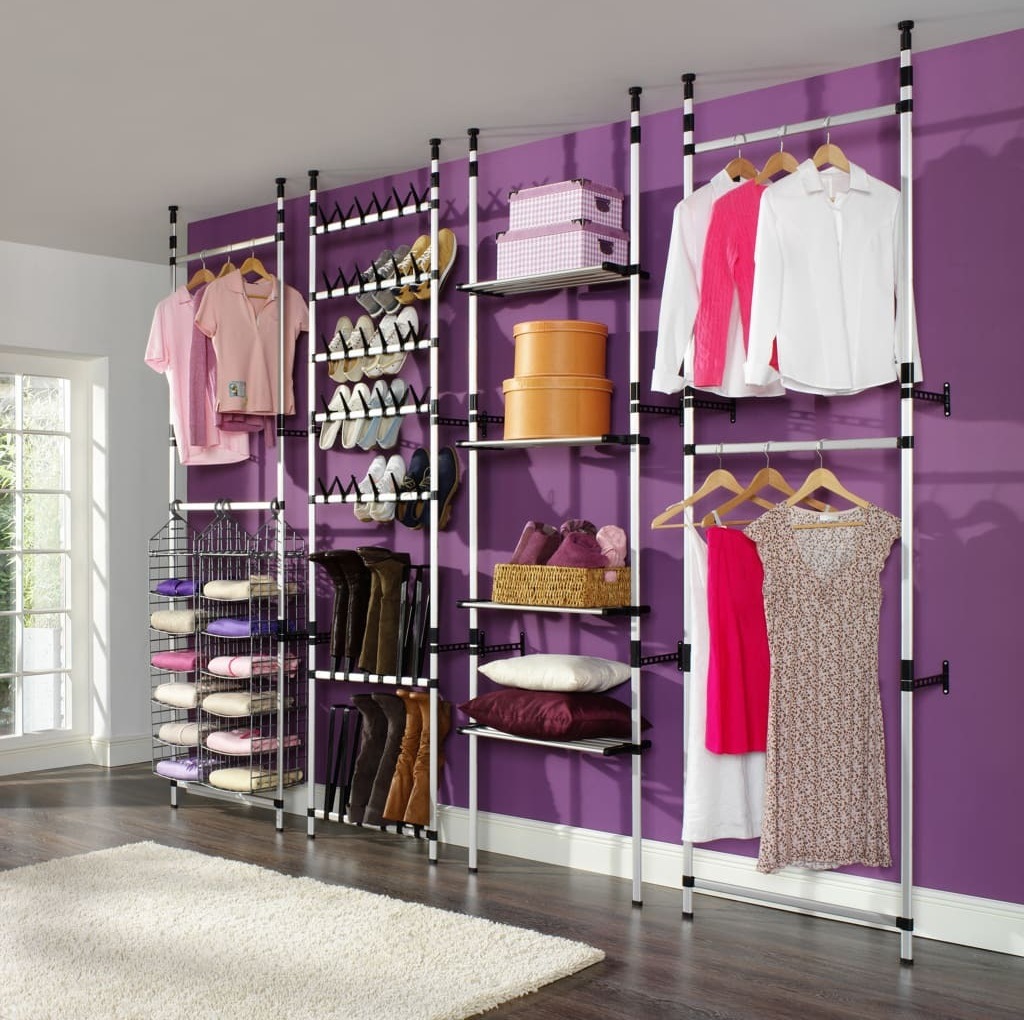 The Living Store Teleskopowy stojak na buty z aluminiowymi prętami