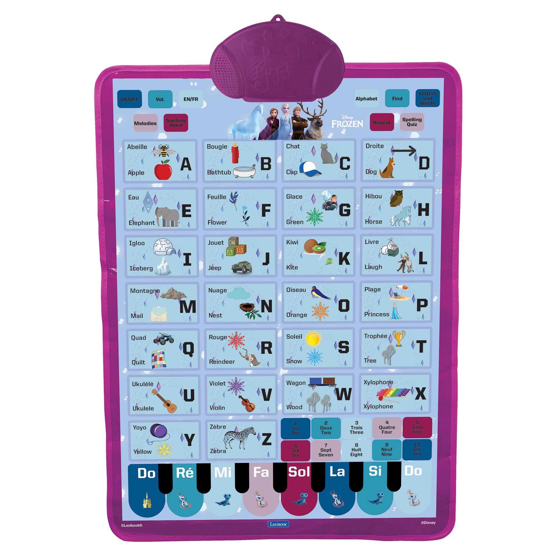 Lexibook Plakat mówiący angielsko-francuski Kraina lodu