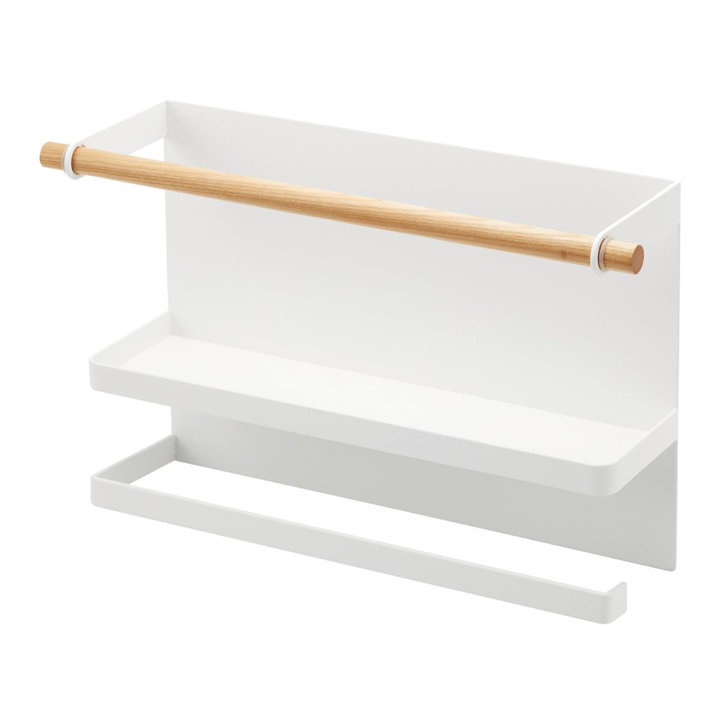 Yamazaki Hakui 5087 Magnetyczny uchwyt na ręcznik i folię, biały