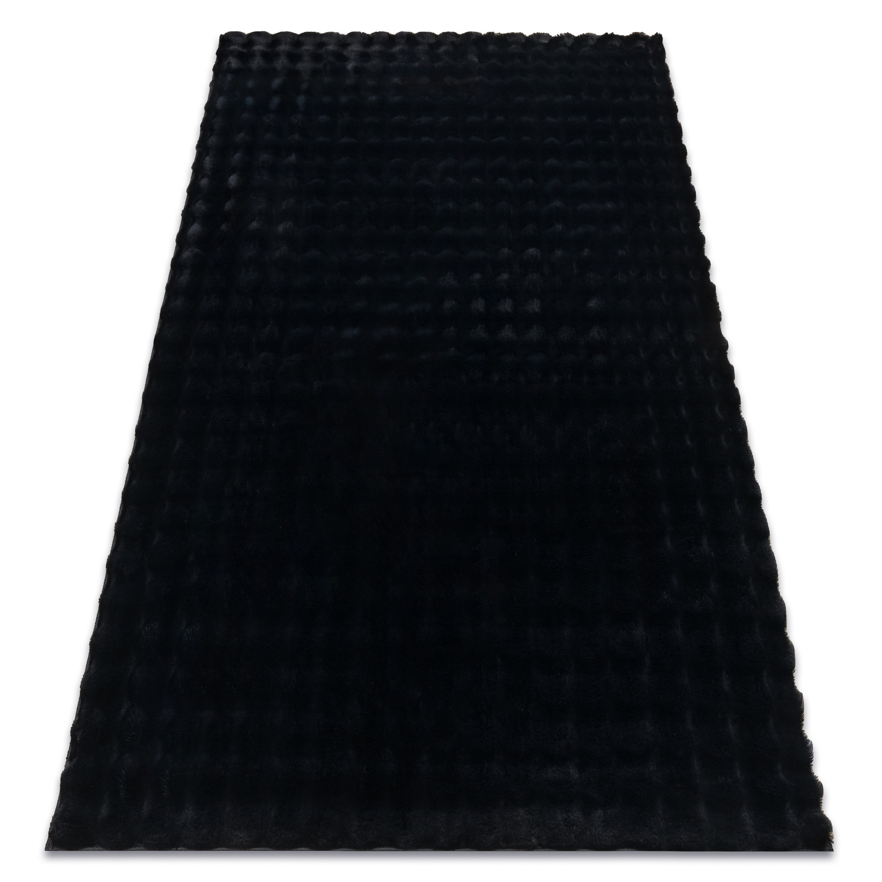 Dywan BUBBLE 25 IMITACJA FUTRA KRÓLIKA strukturalny 3D czarny 160x220 cm