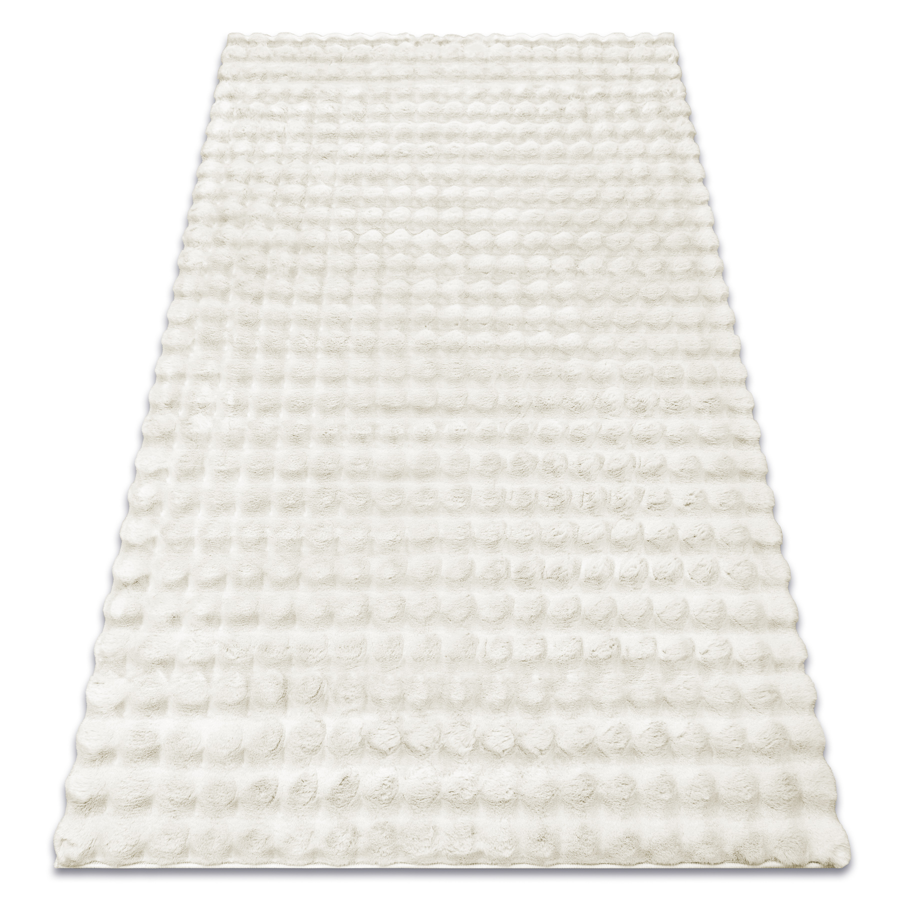 Dywan BUBBLE 11 IMITACJA FUTRA KRÓLIKA strukturalny 3D biały 60x100 cm