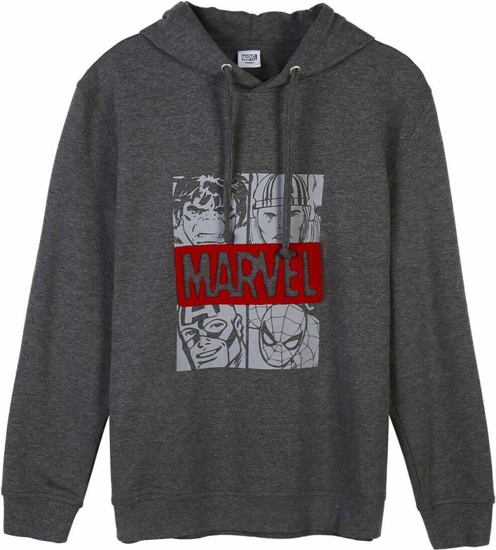 Sweter męski z kapturem Marvel szary - S