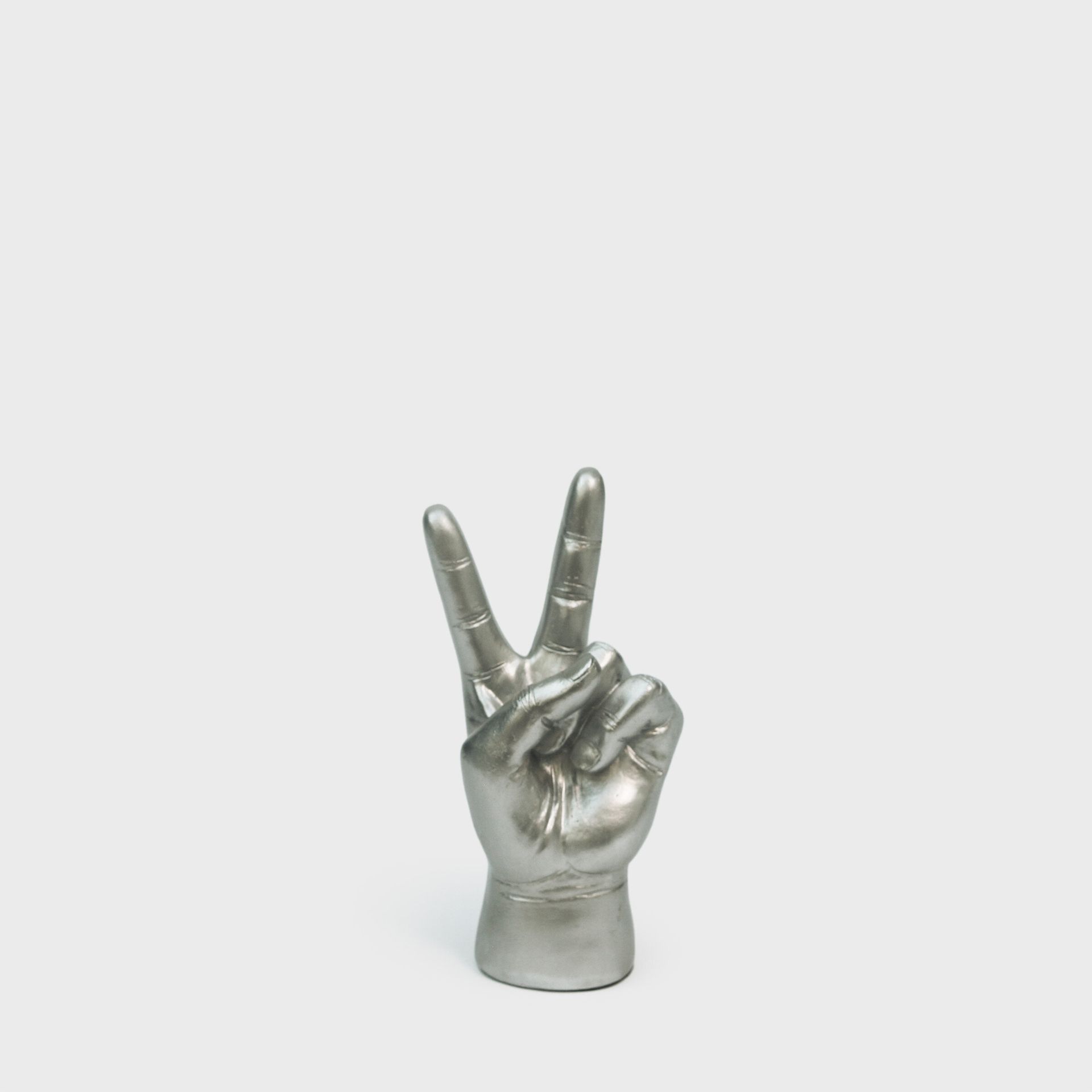 Mini organizer na słuchawki Peace Out Stojak na słuchawki - srebrny