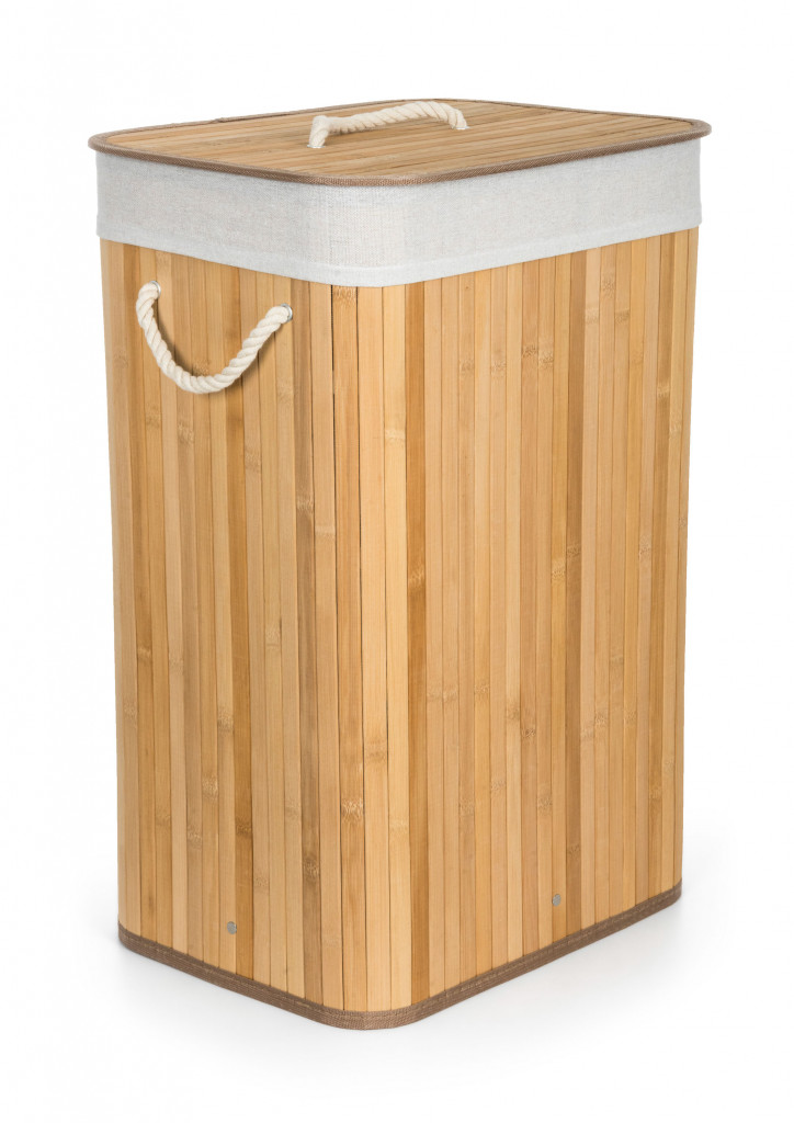 G21 kosz na pranie 72 l, bambusowy z białym koszem