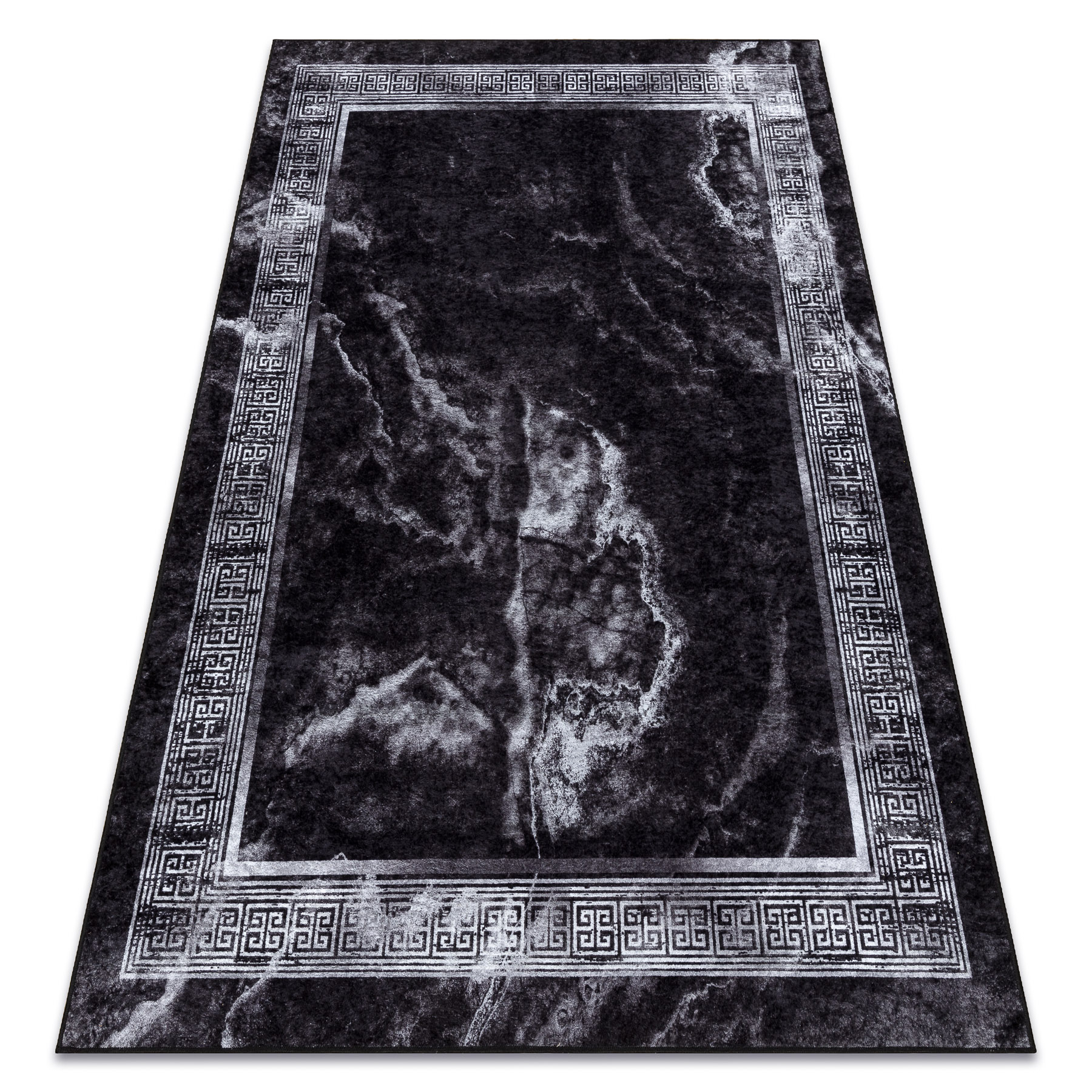 Dywan do prania MIRO 51278.810 Marmur, grecki antypoślizgowy - / biały czarny 200x290 cm