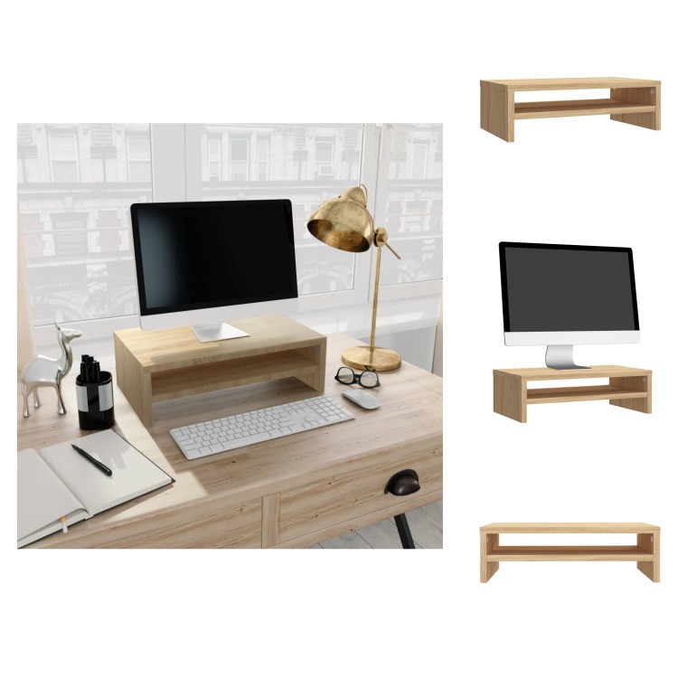 vidaXL Podstawa pod monitor dąb sonoma 42x24x13 cm materiał drewnopochodny - meble TV