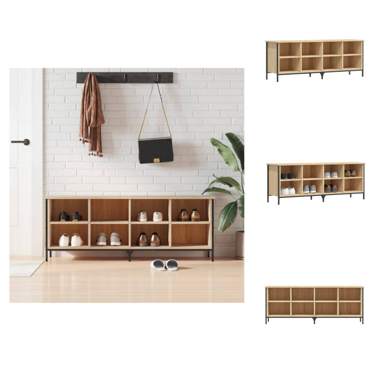 vidaXL Stojak na buty dąb sonoma 131x35x50 cm materiał drewnopochodny - Stojaki i szafki na buty