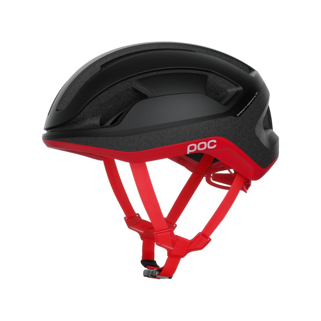 POC Omne Lite Uranium Black/Prismane Red Matt 56-61 Kask rowerowy