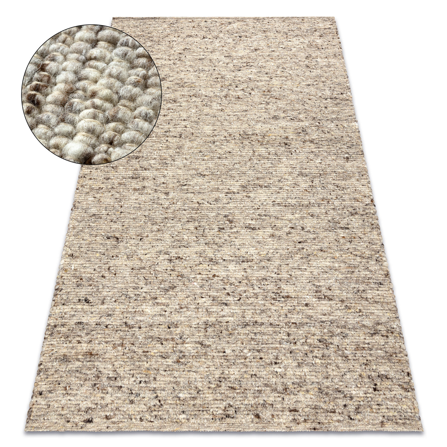 Dywan NEPAL 2100 sand, beż - wełniany, dwustronny, naturalny beżowy 200x300 cm