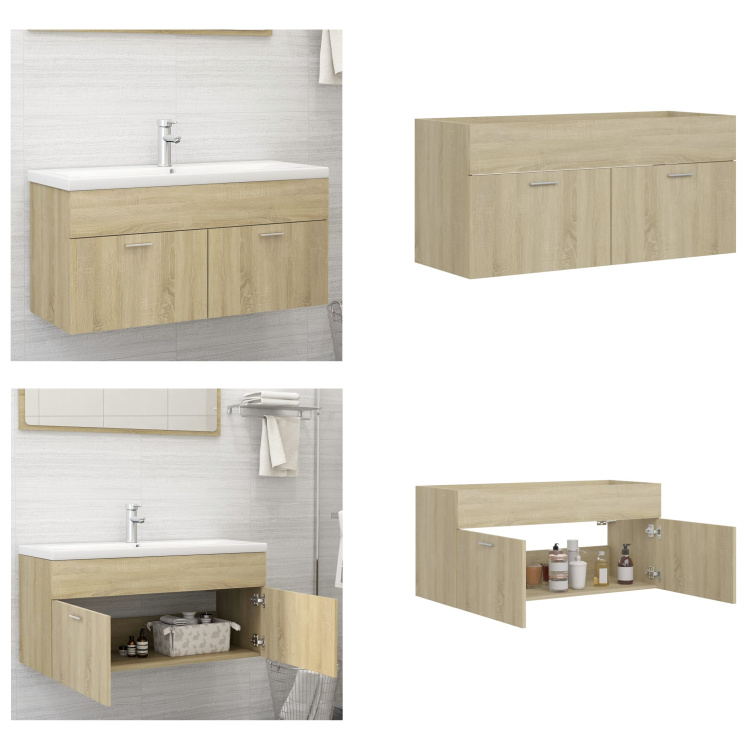 vidaXL Szafka podumywalkowa dąb sonoma 100x38,5x46cm - Szafka łazienkowa - Szafki łazienkowe - Szafka - Szafki