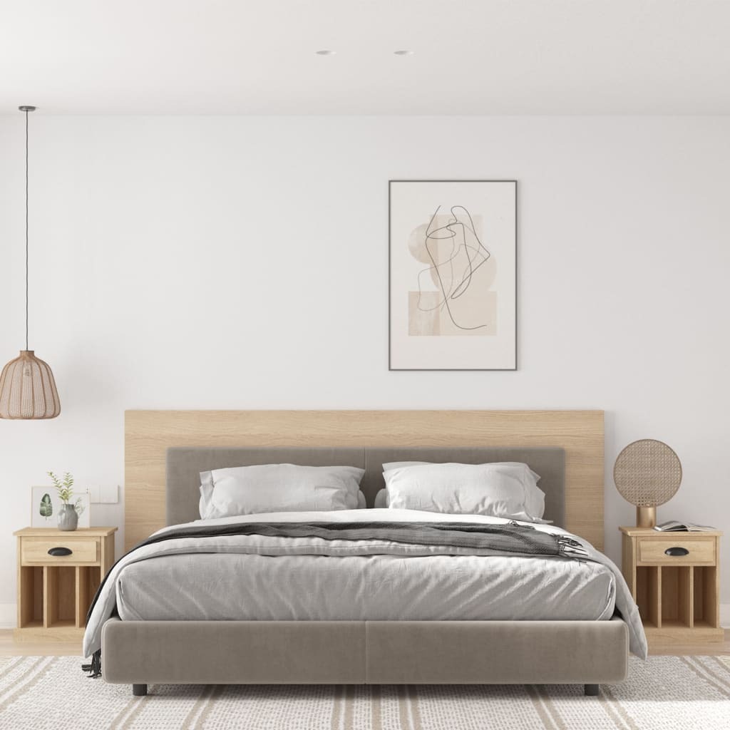 vidaXL Szafki nocne 2 szt. dąb sonoma 43x36x50 cm - Szafka nocna - Szafki nocne - Szafa - Szafka nocna