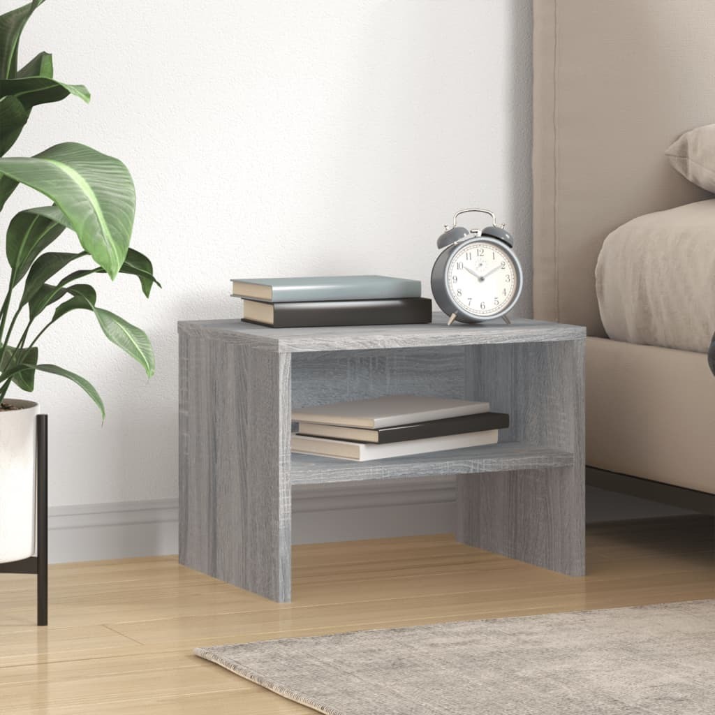 vidaXL Szafka nocna Szara Sonoma 40x30x30 cm Materiał drewnopochodny - Szafka nocna - Szafki nocne - Szafka nocna - Szafka nocna