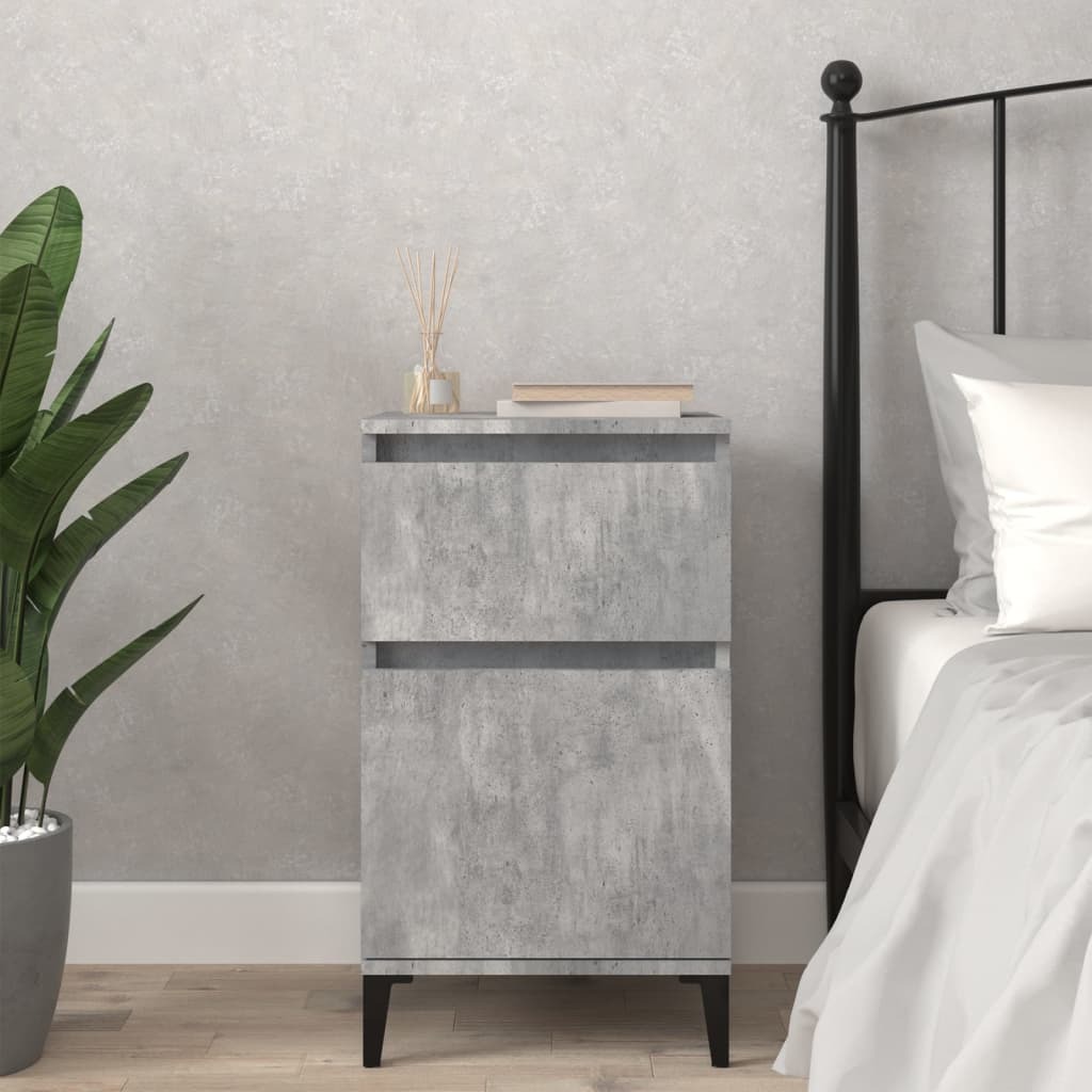 vidaXL Szafka nocna betonowa szara 40x35x70 cm - Szafka nocna - Stoliki nocne - Szafka - Szafka nocna