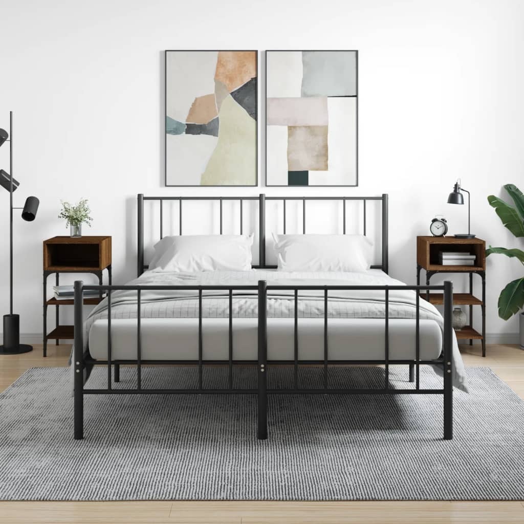 vidaXL Szafki nocne 2szt. brązowy dąb 35x34,5x70cm materiał drewnopochodny - Szafka nocna - Szafki nocne - Szafa - Meble do sypialni