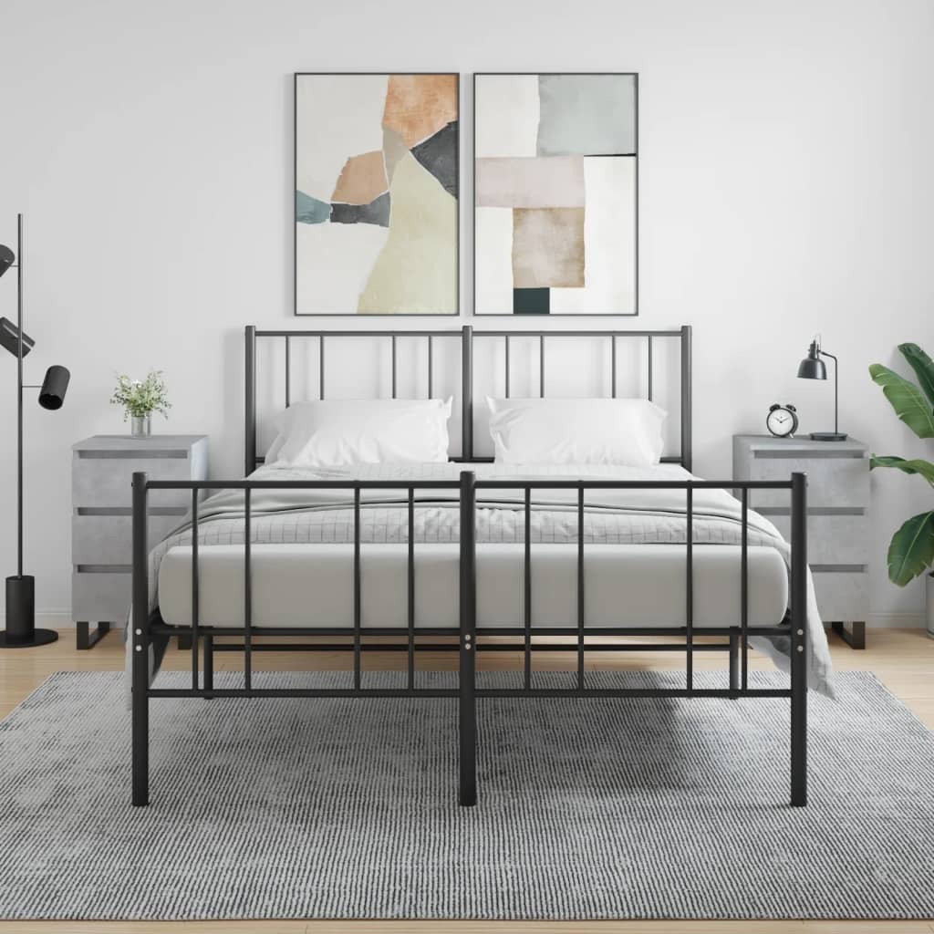 vidaXL Szafki nocne 2 szt. Szary beton 40x35x69 cm Materiał drewnopochodny - Szafka nocna - Szafka nocna - Szafka nocna - Szafka nocna
