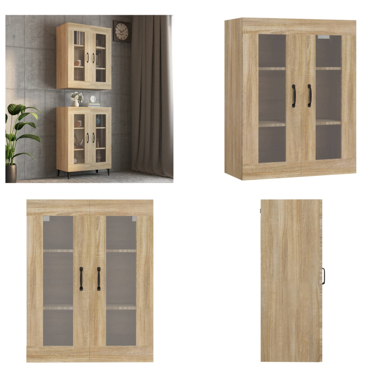 vidaXL Szafka ścienna dąb sonoma 69,5x34x90 cm - Szafka ścienna - Szafki ścienne - Szafki ścienne - Szafki ścienne