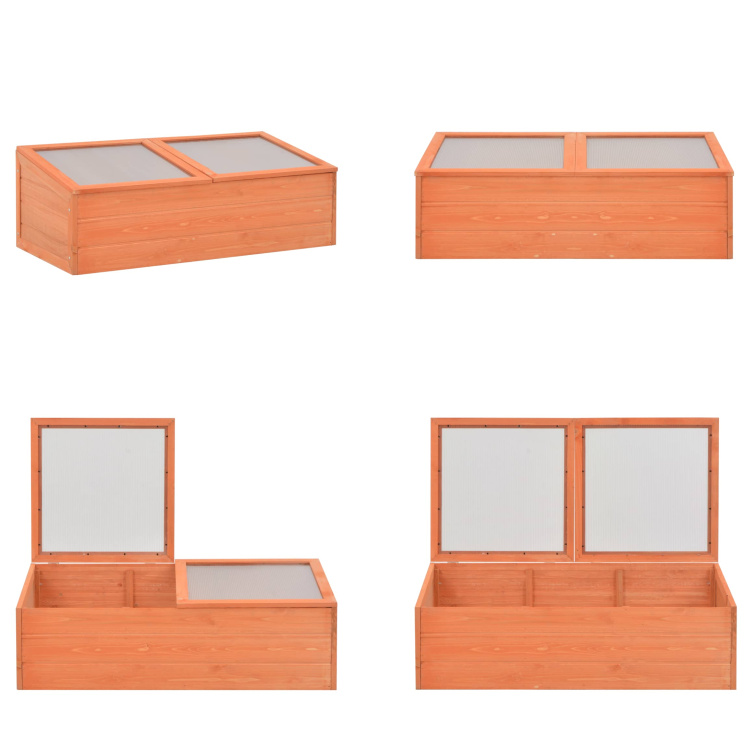 vidaXL Zimna rama drewniana 100x50x34 cm - Szklarnia - Szklarnie - Zimna rama - Zimna rama
