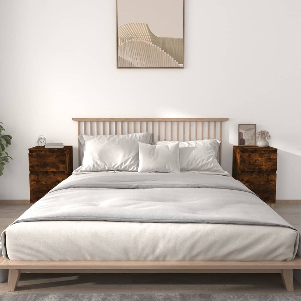 vidaXL Szafki nocne 2 szt. Dąb wędzony 40x35x70 cm - szafka nocna - szafki nocne - szafa - szafka nocna