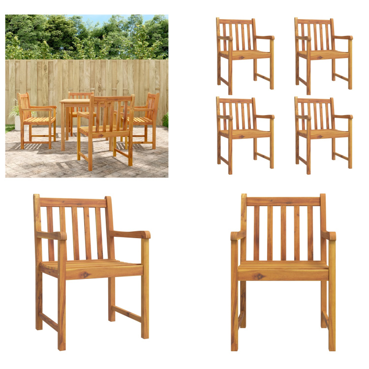 vidaXL Krzesła ogrodowe 4 szt. 56x55,5x90 cm lite drewno akacjowe - krzesło ogrodowe - krzesła ogrodowe - krzesło zewnętrzne - krzesło tarasowe
