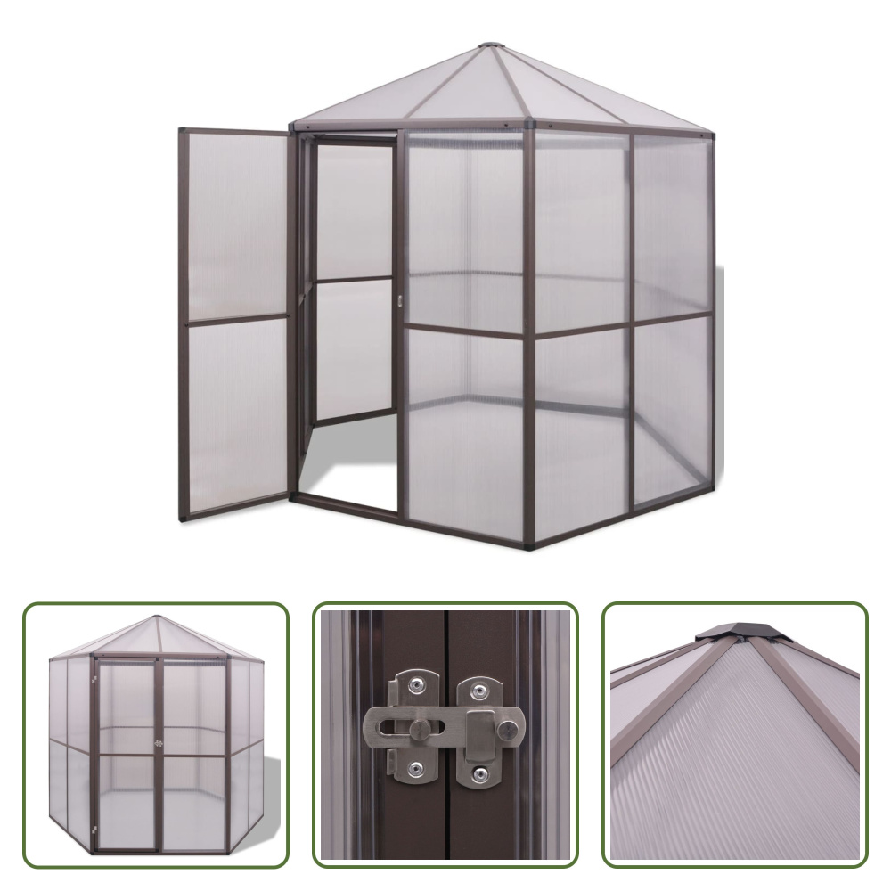 The Living Store Szklarnia aluminiowa 240×211×232 cm
