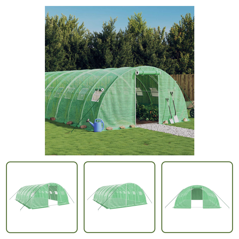 Szklarnia Living Store z ramą stalową Zielona 24 m² 6x4x2 m
