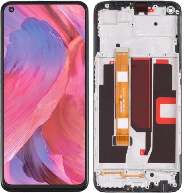 Wyświetlacz LCD + ekran dotykowy OPPO A74 5G CPH2197 (Regenerowany) Ramka czarna