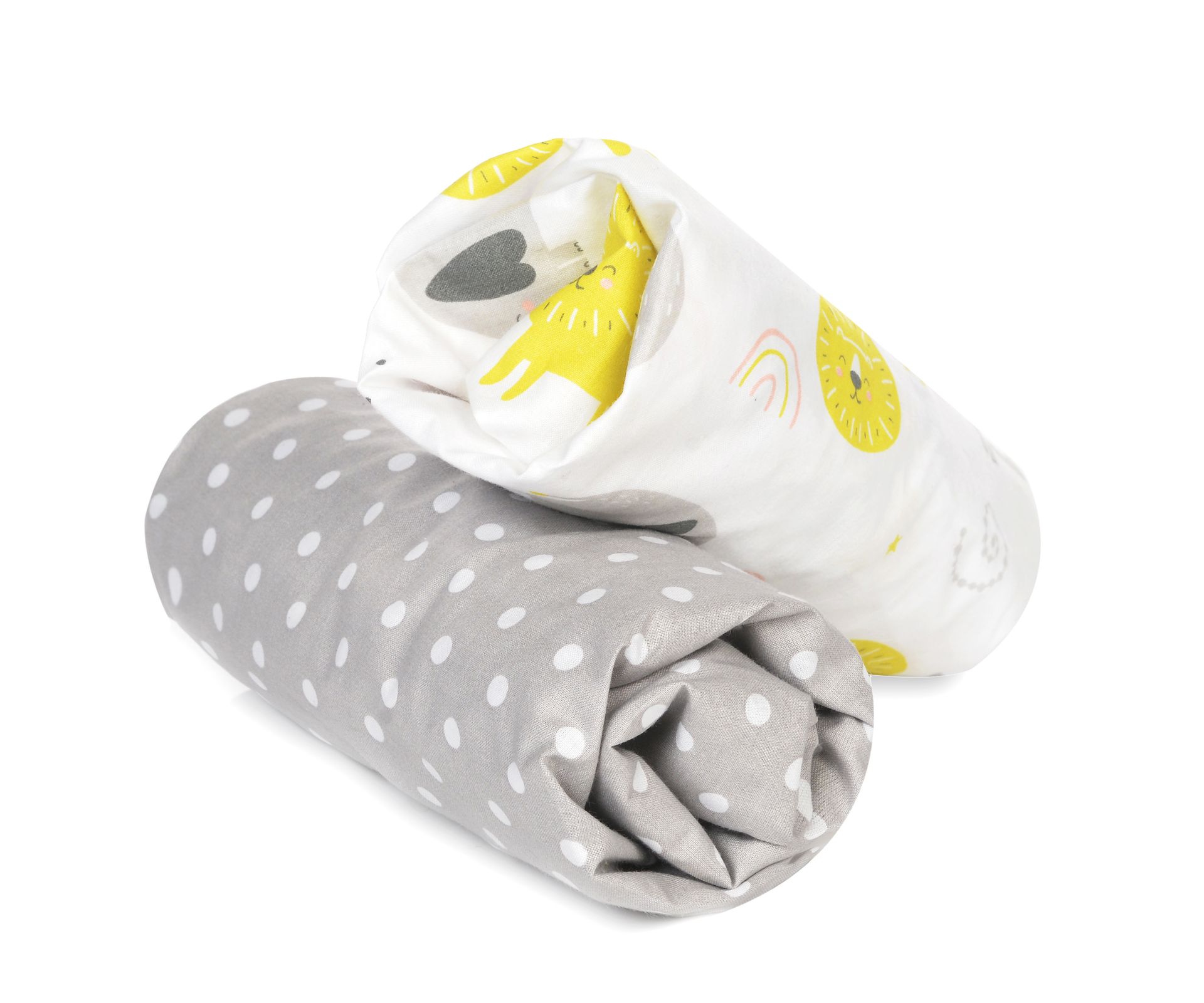 FlyIdeas prześcieradło 60x120 cm do łóżeczka dziecięcego, 2 szt. - 2 prześcieradła 100% bawełna Certif. Z elastycznym prześcieradłem na kołdrę do łóżeczka