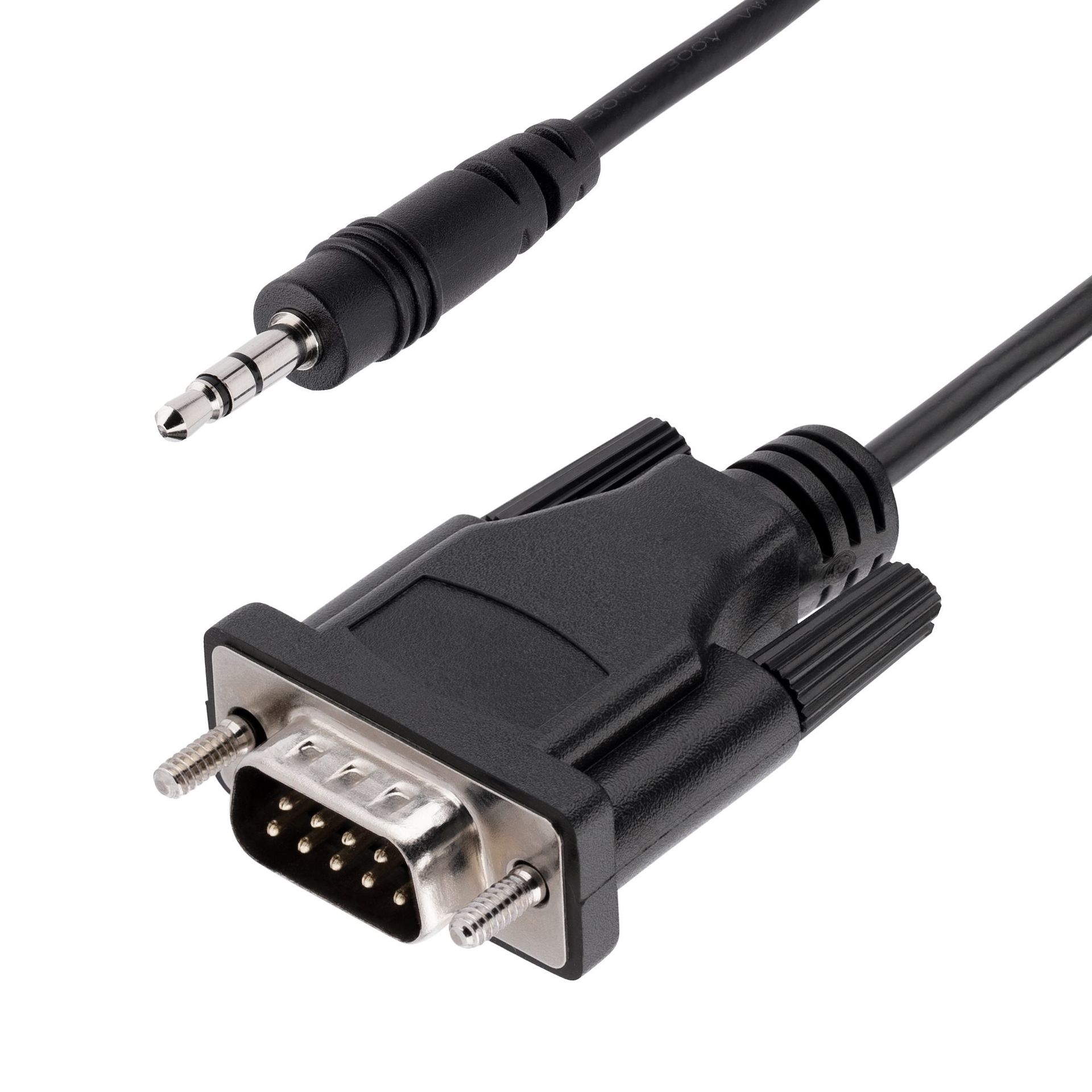 Kabel szeregowy StarTech.com 1 m DB9 do 3,5 mm do konfiguracji urządzeń - Adapter RS232 DB9 męski do gniazda 3,5 mm - Kalibracja projektorów - Digital Signage - Telewizory przez gniazdo audio - DB-9 - 3,5 mm - 1 m - Czarny