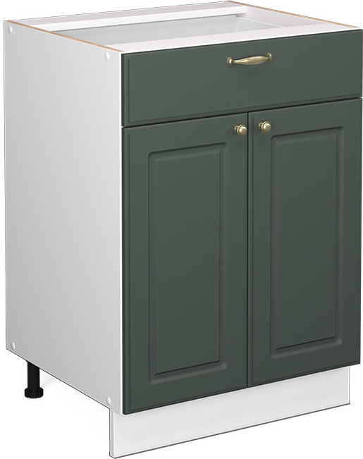 Vicco Szafka łazienkowa Fame-Line, 60 x 81.6 cm z szufladą, bez blatu roboczego, Green Gold Country/Biały