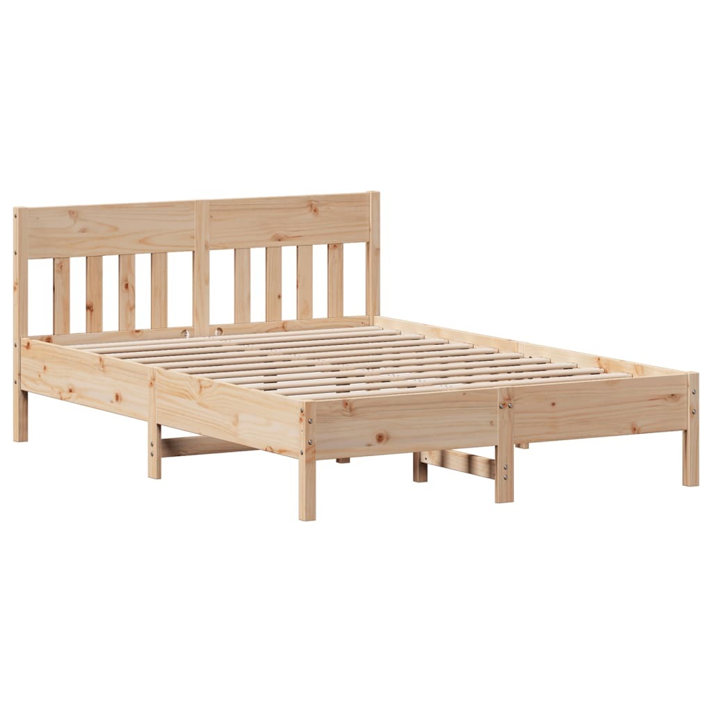 vidaXL Łóżko z litego drewna bez materaca 140x190 cm drewno sosnowe