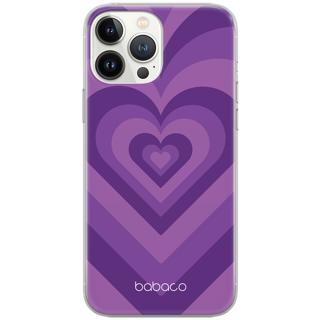 Etui do Samsung M53 5G Serduszka 007 Babaco Nadruk pełny Fioletowy
