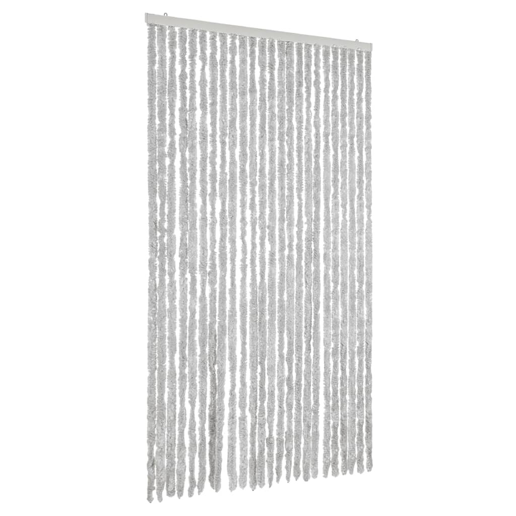 vidaXL Zasłona muchowa szara 100x220 cm szenilowa