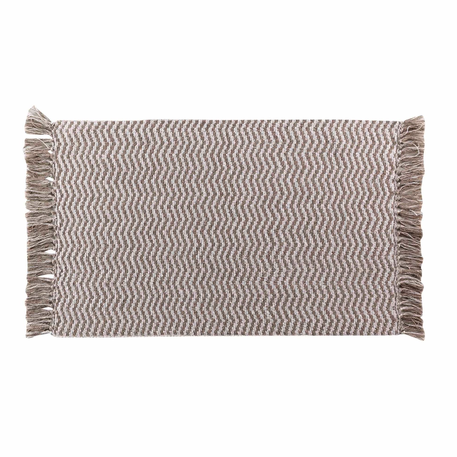 Pleciony dywanik z frędzlami ALESSIA, 50 x 80 cm