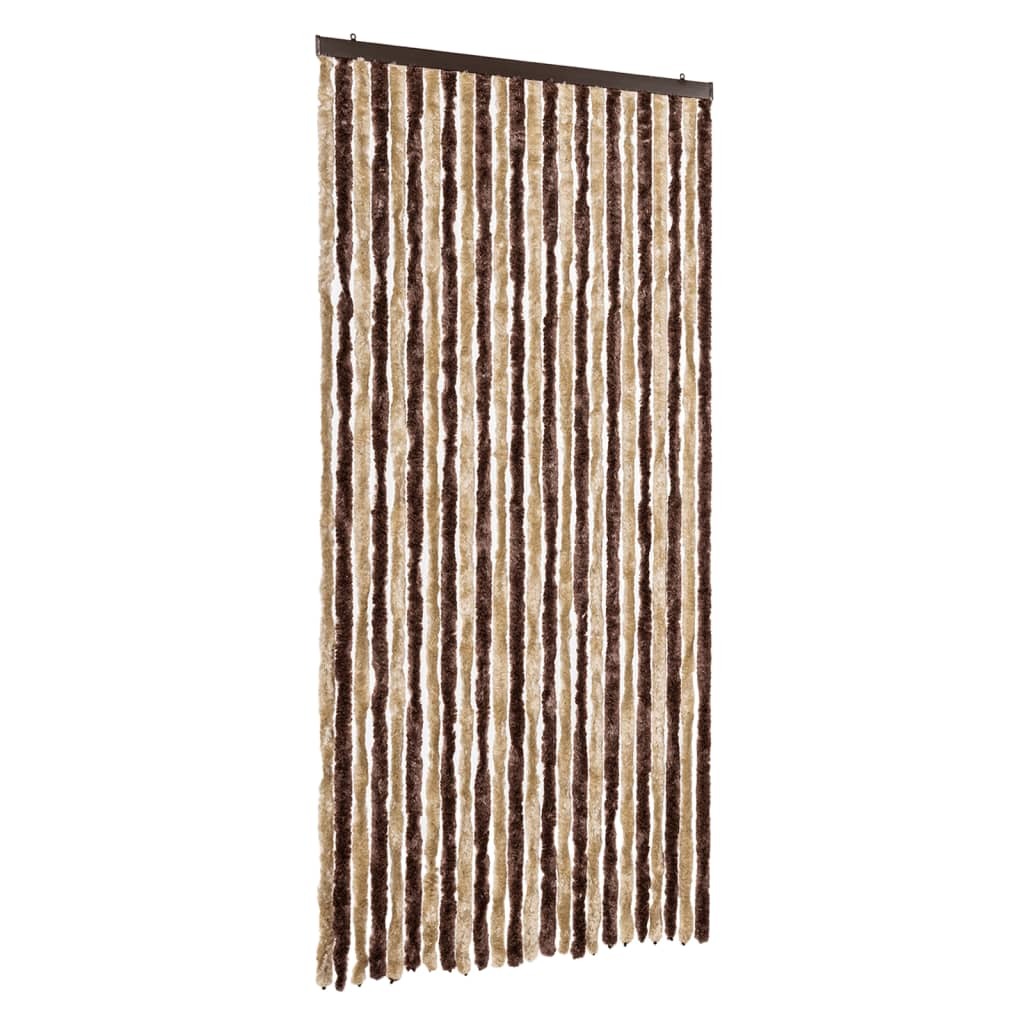 vidaXL Zasłona Fly beżowo-jasnobrązowa 100x200 cm szenilowa