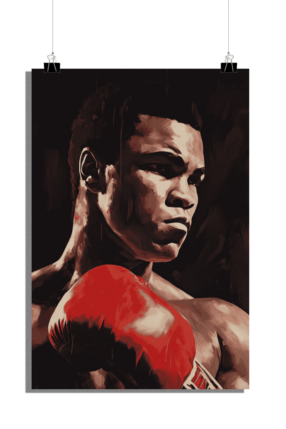 Plakat bokserski - Plakat Muhammad Ali - Plakat abstrakcyjny - 51x71cm - Idealny do oprawienia w ramę